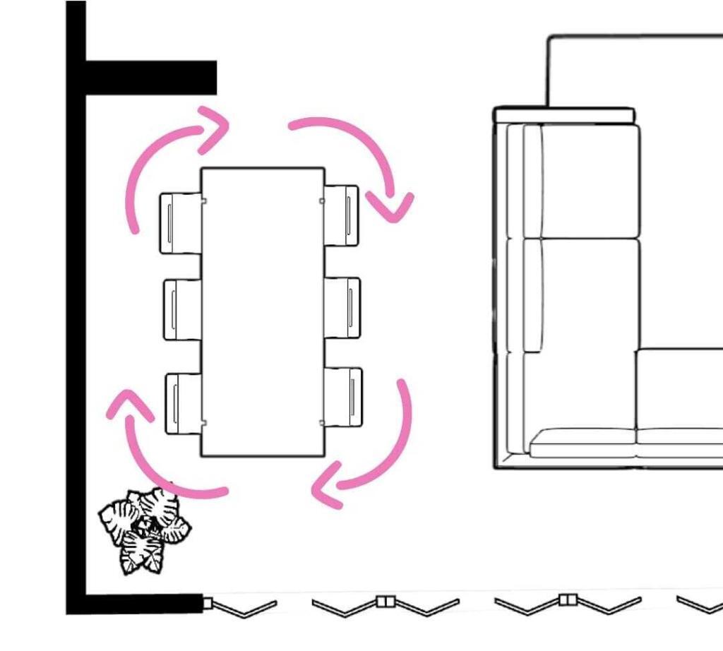 flow of traffic around furniture 