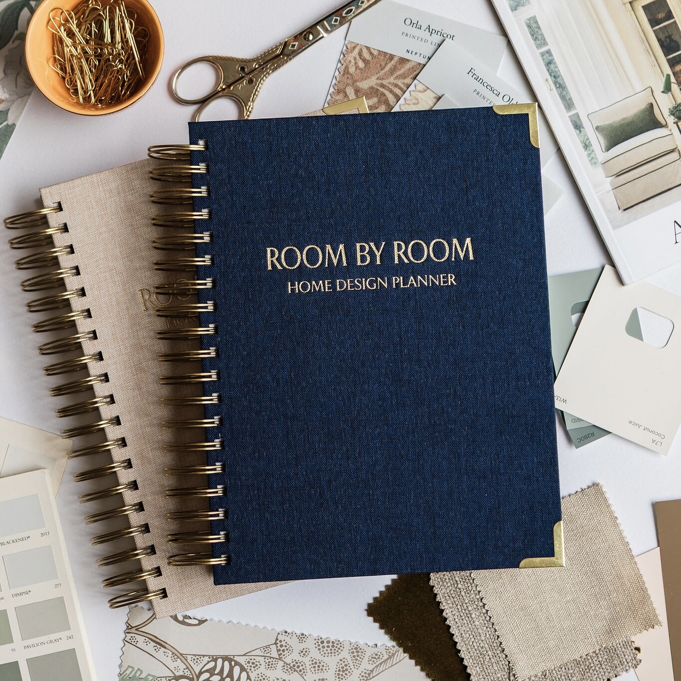 Navy and Neutral room by room planner